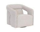 Sunpan Kendrick Swivel Lounge Chair - Abbington Black / Belfast Heather Grey