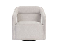 Sunpan Kendrick Swivel Lounge Chair - Abbington Black / Belfast Heather Grey