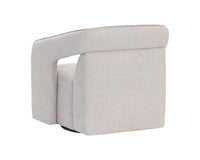Sunpan Kendrick Swivel Lounge Chair - Abbington Black / Belfast Heather Grey
