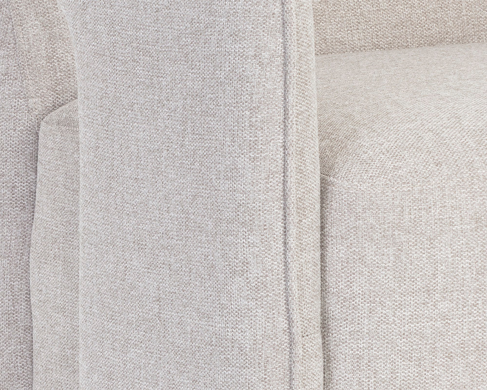 Sunpan Kendrick Swivel Lounge Chair - Abbington Black / Belfast Heather Grey