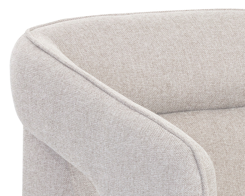 Sunpan Kendrick Swivel Lounge Chair - Abbington Black / Belfast Heather Grey