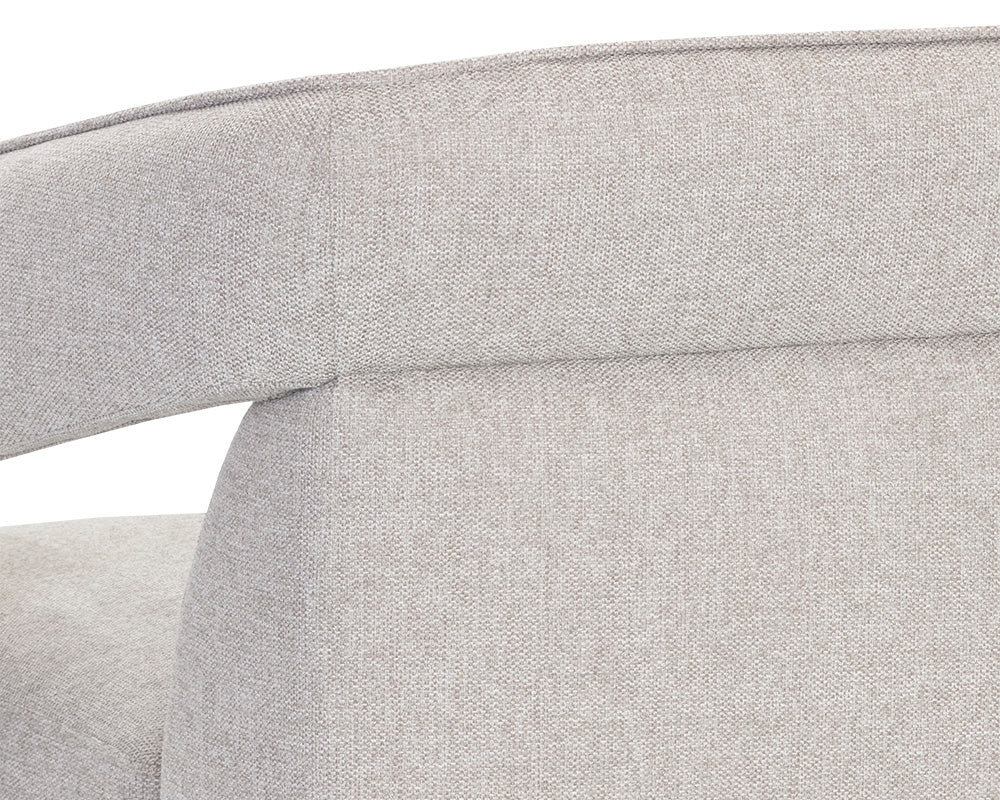 Sunpan Kendrick Swivel Lounge Chair - Abbington Black / Belfast Heather Grey