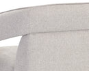 Sunpan Kendrick Swivel Lounge Chair - Abbington Black / Belfast Heather Grey
