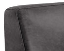 Sunpan Watson Modular Armless Chair In Marseille Black/Camel Leather
