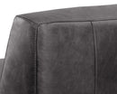 Sunpan Watson Modular Armless Chair In Marseille Black/Camel Leather