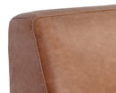 Sunpan Watson Modular Armless Chair In Marseille Black/Camel Leather