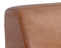 Sunpan Watson Modular Armless Chair In Marseille Black/Camel Leather