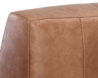 Sunpan Watson Modular Armless Chair In Marseille Black/Camel Leather