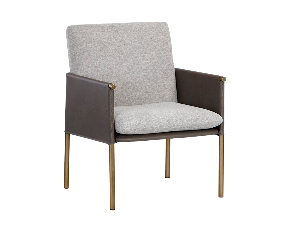 Sunpan Bellevue Lounge Chair - Abbington Black and Bravo Black/Belfast Heather Grey and Bravo Ash