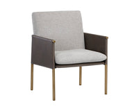 Sunpan Bellevue Lounge Chair - Abbington Black and Bravo Black/Belfast Heather Grey and Bravo Ash