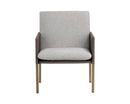 Sunpan Bellevue Lounge Chair - Abbington Black and Bravo Black/Belfast Heather Grey and Bravo Ash