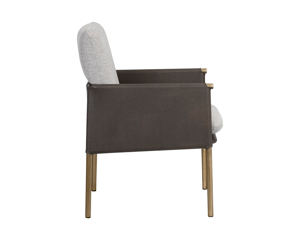 Sunpan Bellevue Lounge Chair - Abbington Black and Bravo Black/Belfast Heather Grey and Bravo Ash