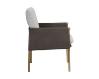 Sunpan Bellevue Lounge Chair - Abbington Black and Bravo Black/Belfast Heather Grey and Bravo Ash