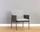 Sunpan Bellevue Lounge Chair - Abbington Black and Bravo Black/Belfast Heather Grey and Bravo Ash