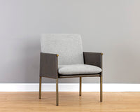Sunpan Bellevue Lounge Chair - Abbington Black and Bravo Black/Belfast Heather Grey and Bravo Ash