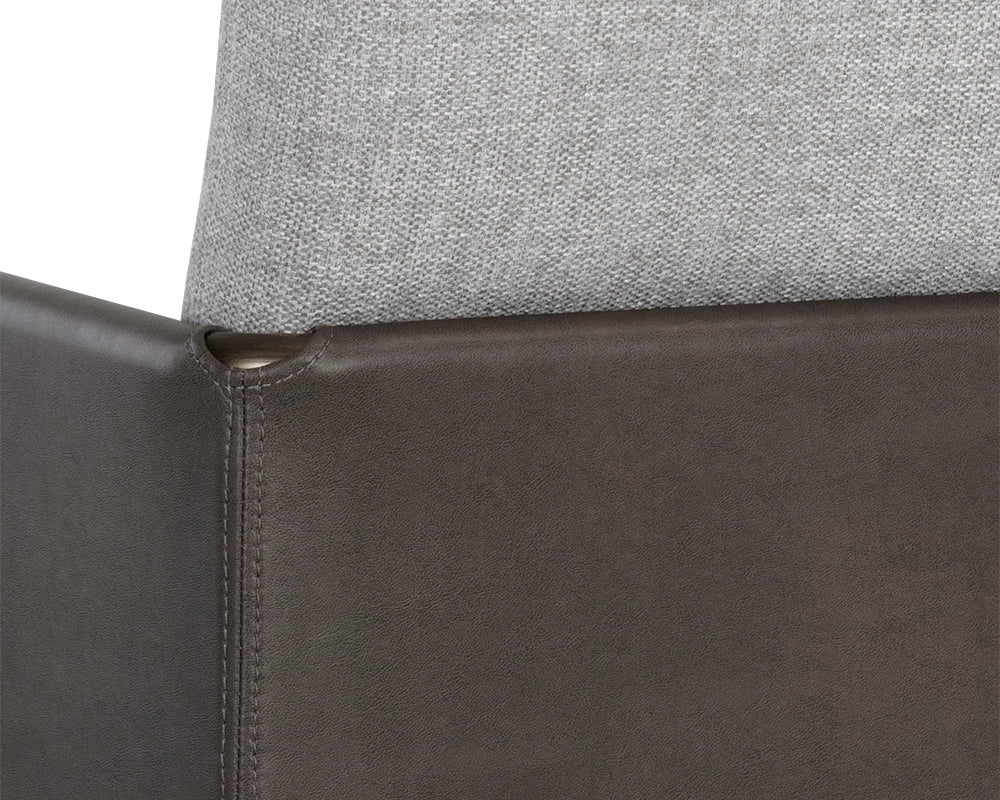 Sunpan Bellevue Lounge Chair - Abbington Black and Bravo Black/Belfast Heather Grey and Bravo Ash
