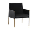 Sunpan Bellevue Lounge Chair - Abbington Black and Bravo Black/Belfast Heather Grey and Bravo Ash