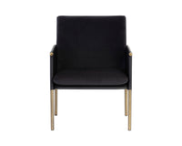 Sunpan Bellevue Lounge Chair - Abbington Black and Bravo Black/Belfast Heather Grey and Bravo Ash