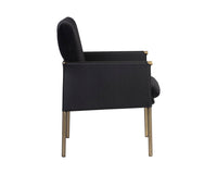 Sunpan Bellevue Lounge Chair - Abbington Black and Bravo Black/Belfast Heather Grey and Bravo Ash