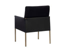 Sunpan Bellevue Lounge Chair - Abbington Black and Bravo Black/Belfast Heather Grey and Bravo Ash