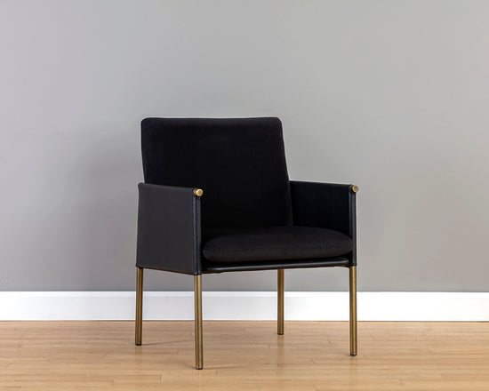 Sunpan Bellevue Lounge Chair - Abbington Black and Bravo Black/Belfast Heather Grey and Bravo Ash