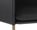Sunpan Bellevue Lounge Chair - Abbington Black and Bravo Black/Belfast Heather Grey and Bravo Ash