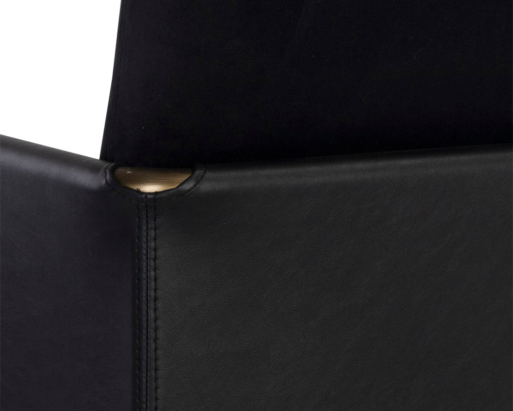 Sunpan Bellevue Lounge Chair - Abbington Black and Bravo Black/Belfast Heather Grey and Bravo Ash