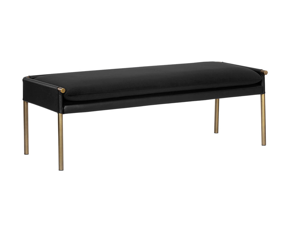 Sunpan Bellevue Bench - Abbington Black and Bravo Black / Belfast Heather Grey and Bravo Ash / Bravo Cream