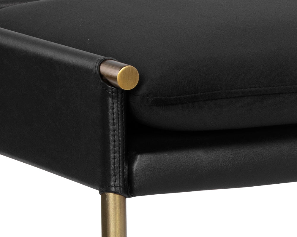 Sunpan Bellevue Bench - Abbington Black and Bravo Black / Belfast Heather Grey and Bravo Ash / Bravo Cream