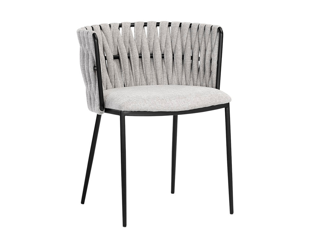 Sunpan Sarai Dining Armchair - Belfast Heather Grey/Belfast Koala Grey