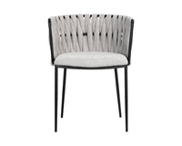 Sunpan Sarai Dining Armchair - Belfast Heather Grey/Belfast Koala Grey