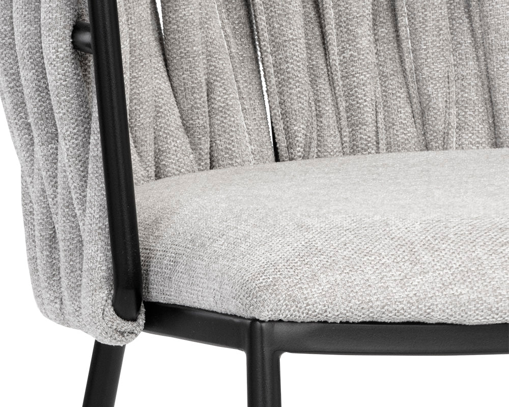 Sunpan Sarai Dining Armchair - Belfast Heather Grey/Belfast Koala Grey