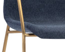 Sunpan Hathaway Dining Armchair - Belfast Navy/Oatmeal/Oyster Shell/Rust