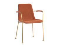 Sunpan Hathaway Dining Armchair - Belfast Navy/Oatmeal/Oyster Shell/Rust
