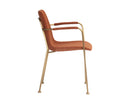 Sunpan Hathaway Dining Armchair - Belfast Navy/Oatmeal/Oyster Shell/Rust