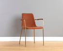 Sunpan Hathaway Dining Armchair - Belfast Navy/Oatmeal/Oyster Shell/Rust