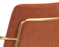 Sunpan Hathaway Dining Armchair - Belfast Navy/Oatmeal/Oyster Shell/Rust