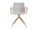 Sunpan Andres Swivel Dining Armchair - Belfast Heather Greyack/Koala Grey