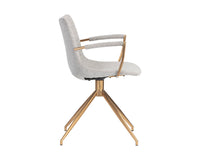 Sunpan Andres Swivel Dining Armchair - Belfast Heather Greyack/Koala Grey