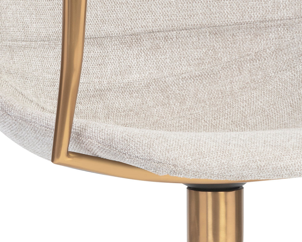 Sunpan Andres Swivel Dining Armchair - Belfast Heather Greyack/Koala Grey