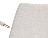 Sunpan Andres Swivel Dining Armchair - Belfast Heather Greyack/Koala Grey