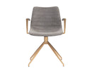 Sunpan Andres Swivel Dining Armchair - Belfast Heather Greyack/Koala Grey