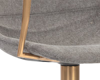 Sunpan Andres Swivel Dining Armchair - Belfast Heather Greyack/Koala Grey