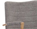 Sunpan Andres Swivel Dining Armchair - Belfast Heather Greyack/Koala Grey