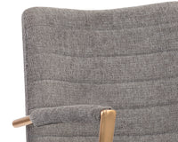 Sunpan Andres Swivel Dining Armchair - Belfast Heather Greyack/Koala Grey