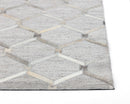 Sunpan Bordeaux Hand-made Rug in Ivory/Grey