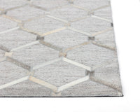 Sunpan Bordeaux Hand-made Rug in Ivory/Grey