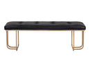 Sunpan Maverick Bench - Bravo Black / Heather Grey / Eclipse White