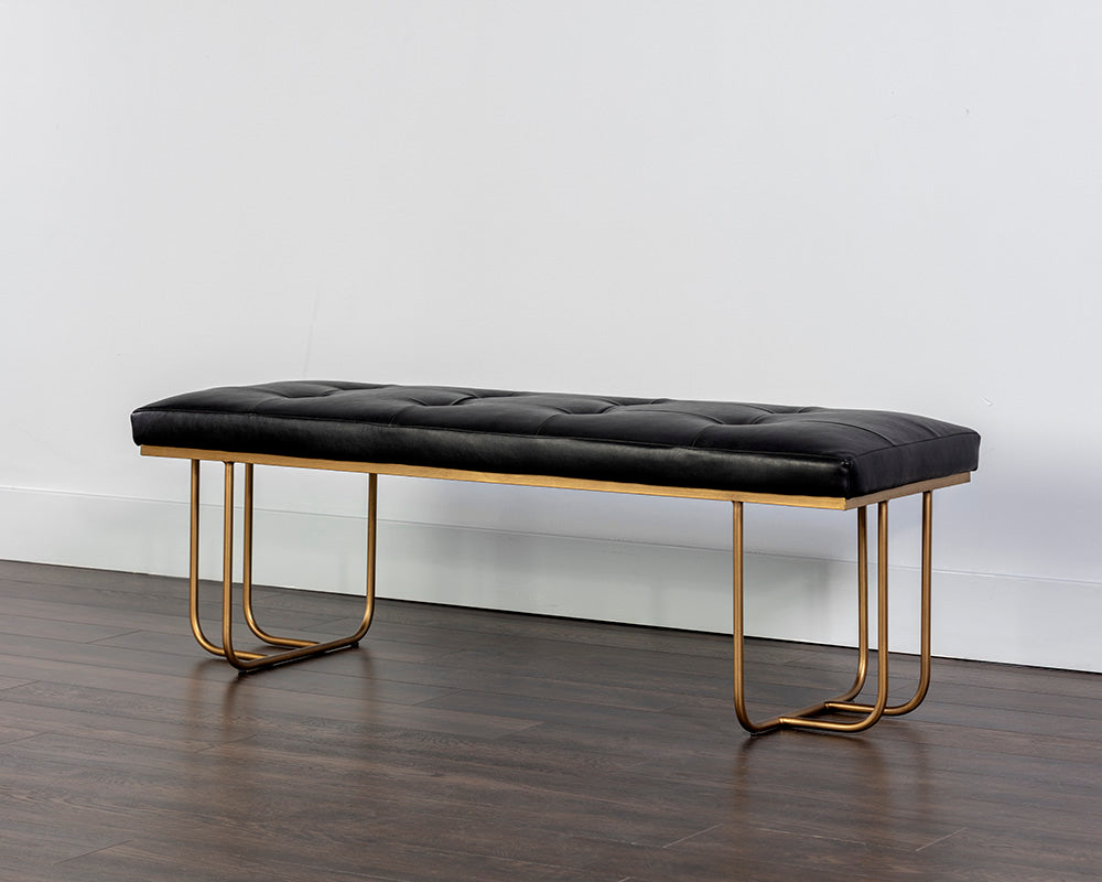 Sunpan Maverick Bench - Bravo Black / Heather Grey / Eclipse White