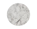 Sunpan Goya End Table - Marble Look - White